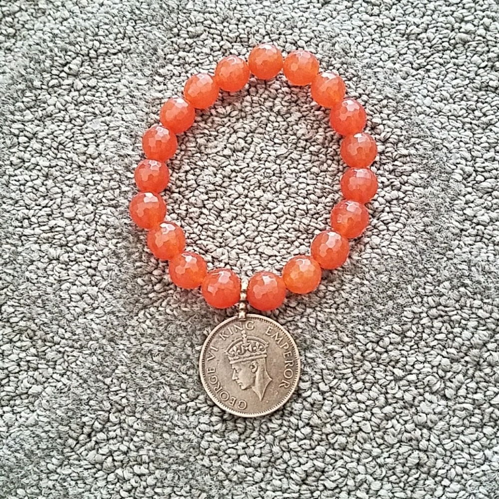 Orange Gemstone Bracelet